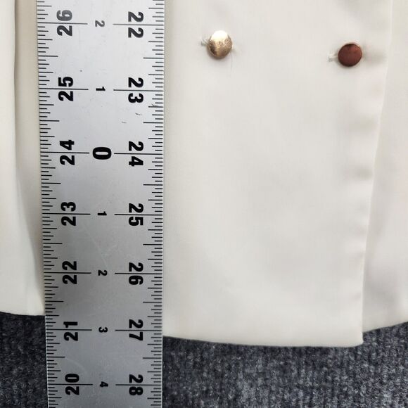 L'ACADEMIE Ivory The Trench Blouse Long Sleeve Tie Waist Button Top SIZE SMALL - Picture 5 of 11